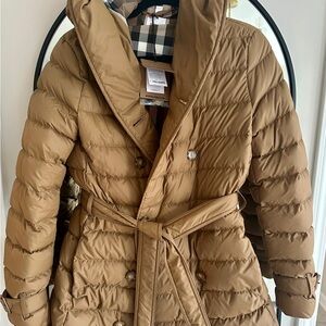 Burberry Taupe Quilted Puffer Jacket